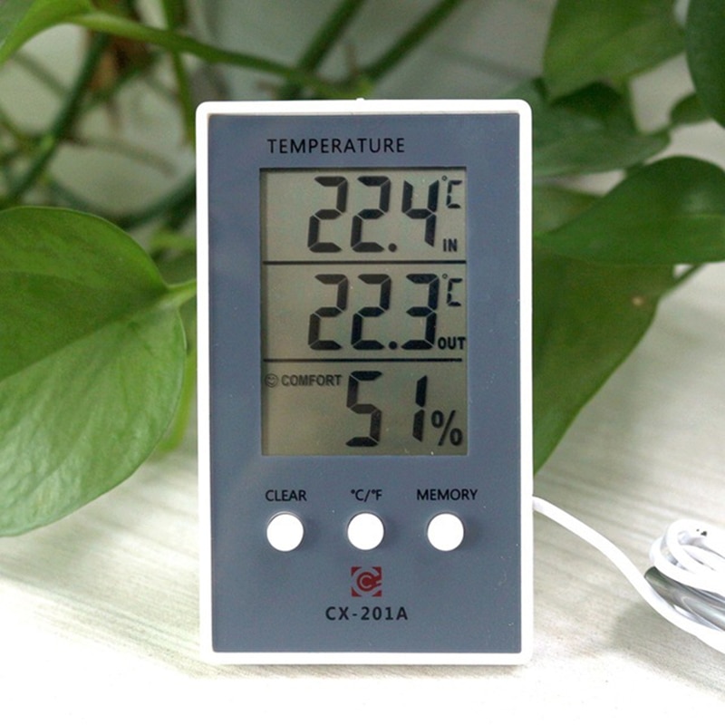 Digital Thermometer Hygrometer Indoor Outdoor Temperature Humidity Meter Display Weather Station Monitor Gauge LCD Screen #2