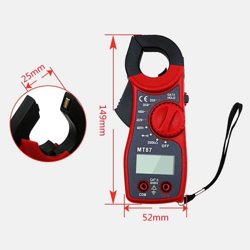 1pc Digital Clamp Meter AC/DC Current Voltage LCD Display Multimeter Temp Volt Amp Tester Measurement Instrument