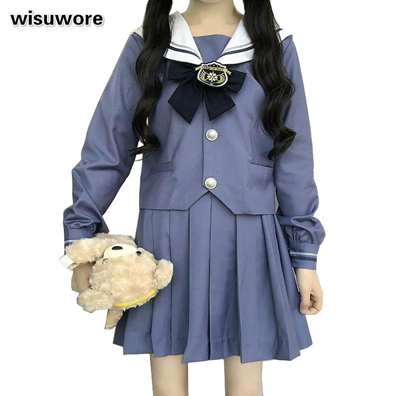 Jk Student Uniform Japanese School Girl Outfit The Embroidery JK Uniform Female Student Full Sets Korean Uniform