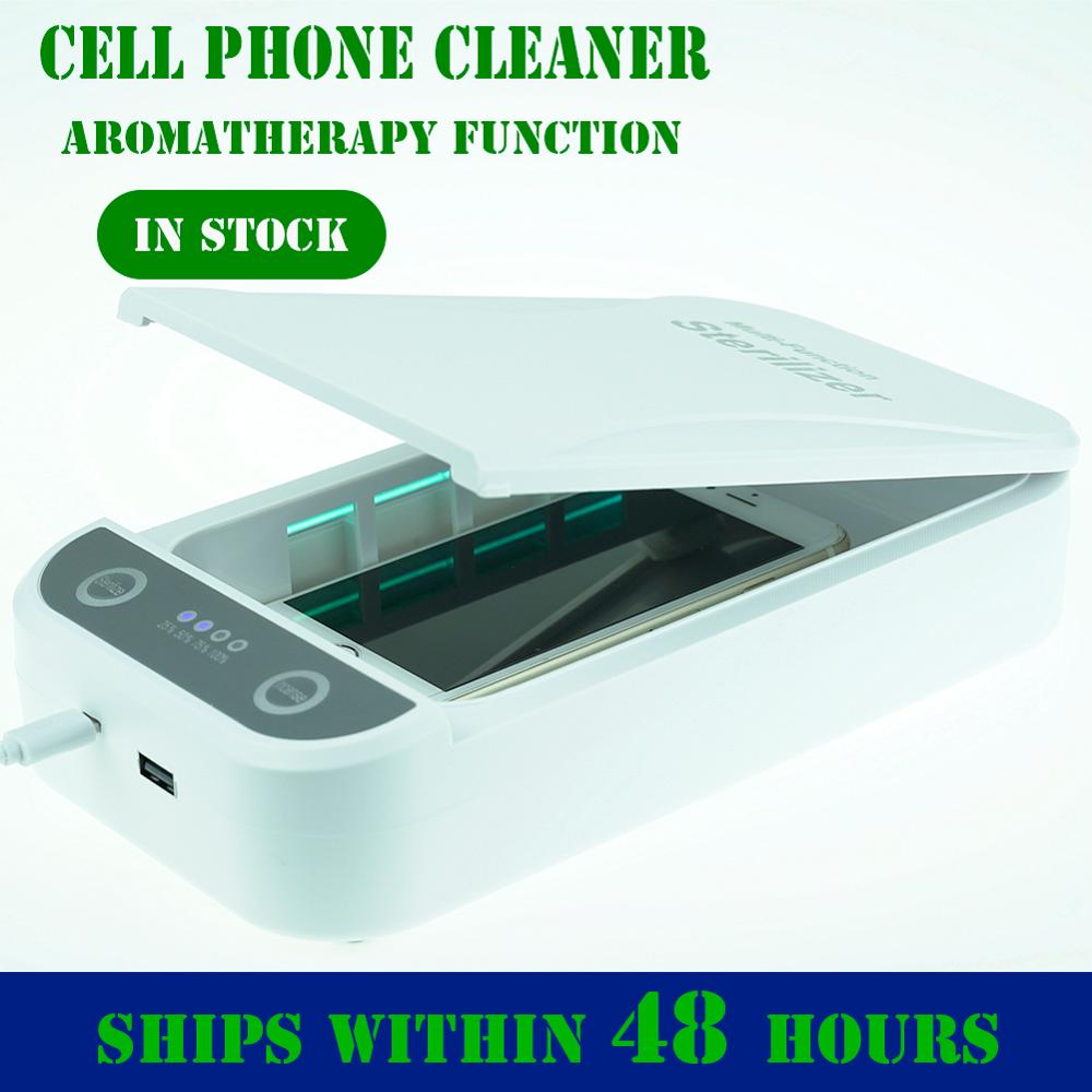UV Cell Phone Sanitizer UV Portable Sterilizer Aromatherapy Disinfector Phone Sanitizer Box Phone Cleaning Sanitizing Machine