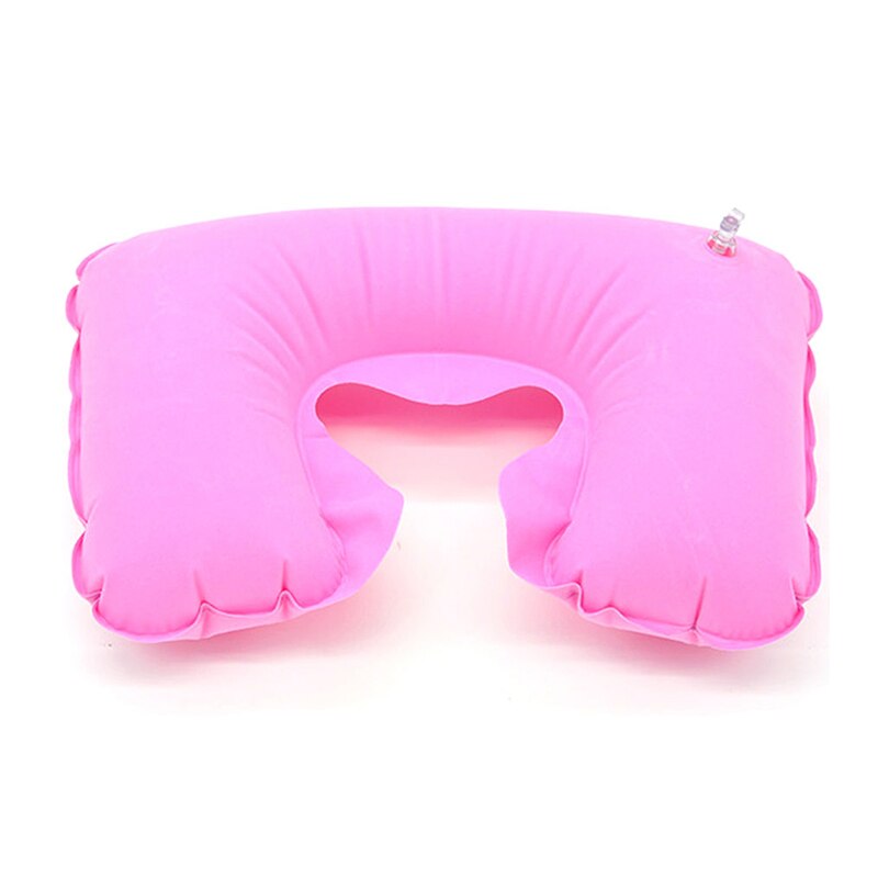 Almohada de viaje en forma de U, almohada inflable para el cuello de coche, cojín de aire para el descanso de la cabeza de la Oficina de viaje, cojín de aire para el cuello almohada