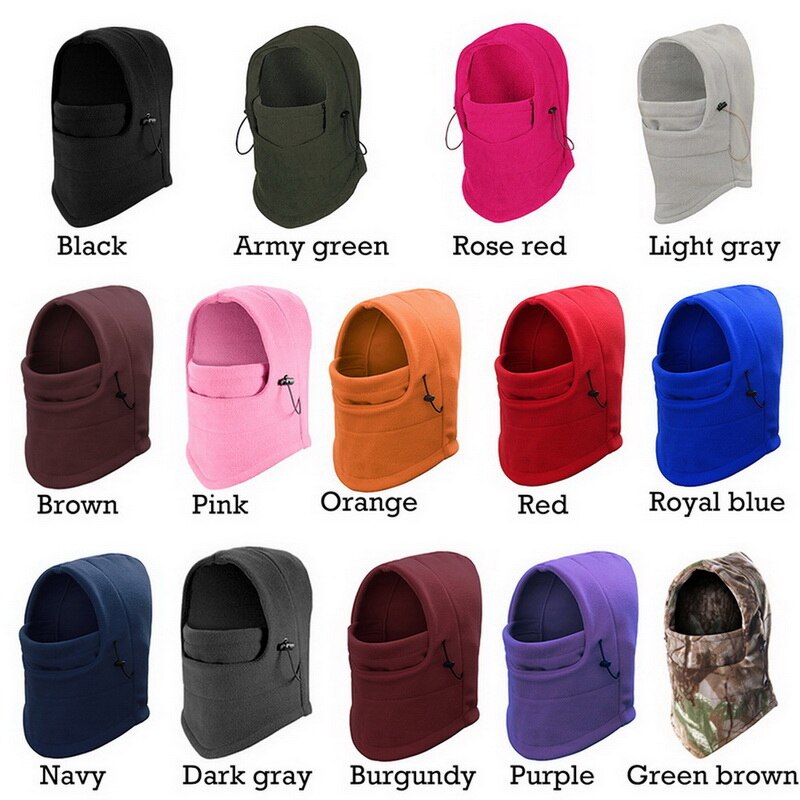 Winter Warmer Thermal Windproof Balaclava Cold Weather Hat Helmet Liner Full Face Caps Men Women Cap Beanies