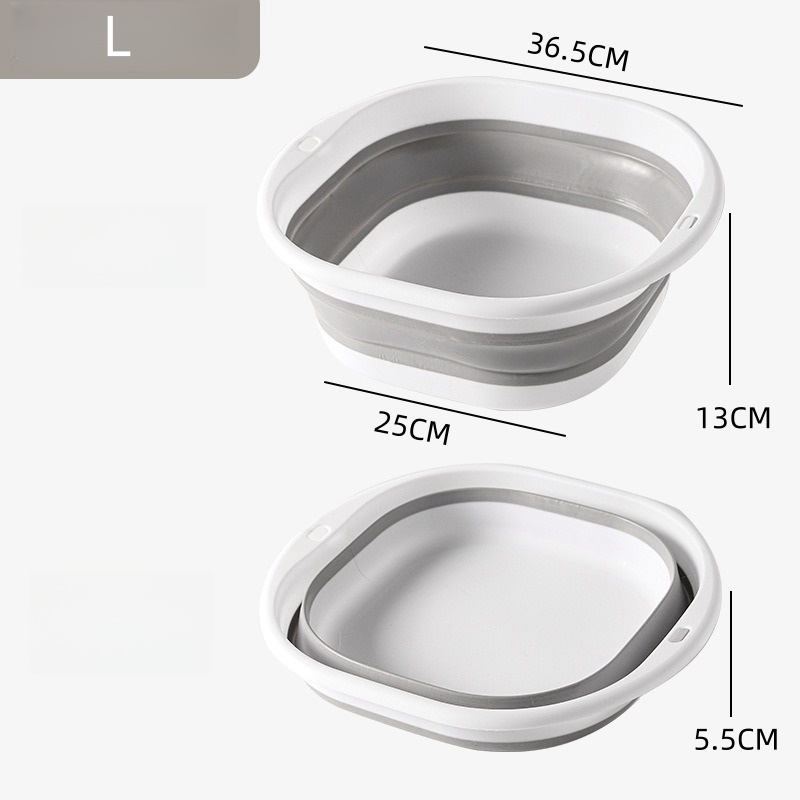 Folding Washbasin Silicone Portable Basin Foldable Bucket Camping Sink Bath Goods Dorm Room Essential Collapsible Laundry Bowl: Pink