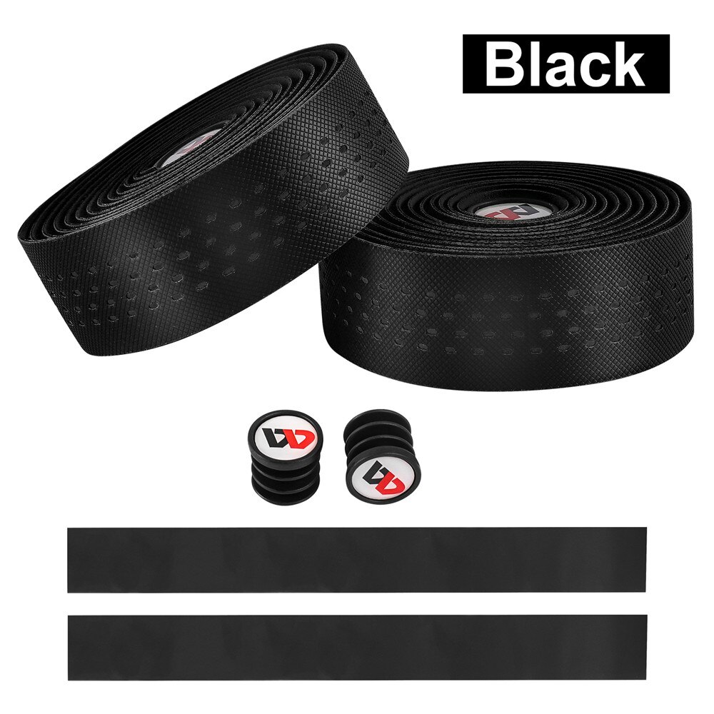 West cycling 2 stuks fietsstuurlint antislip lichtgewicht kleverig pu eva racefiets ademend fietsstuur grips fietsstuurlint: Een zwarte