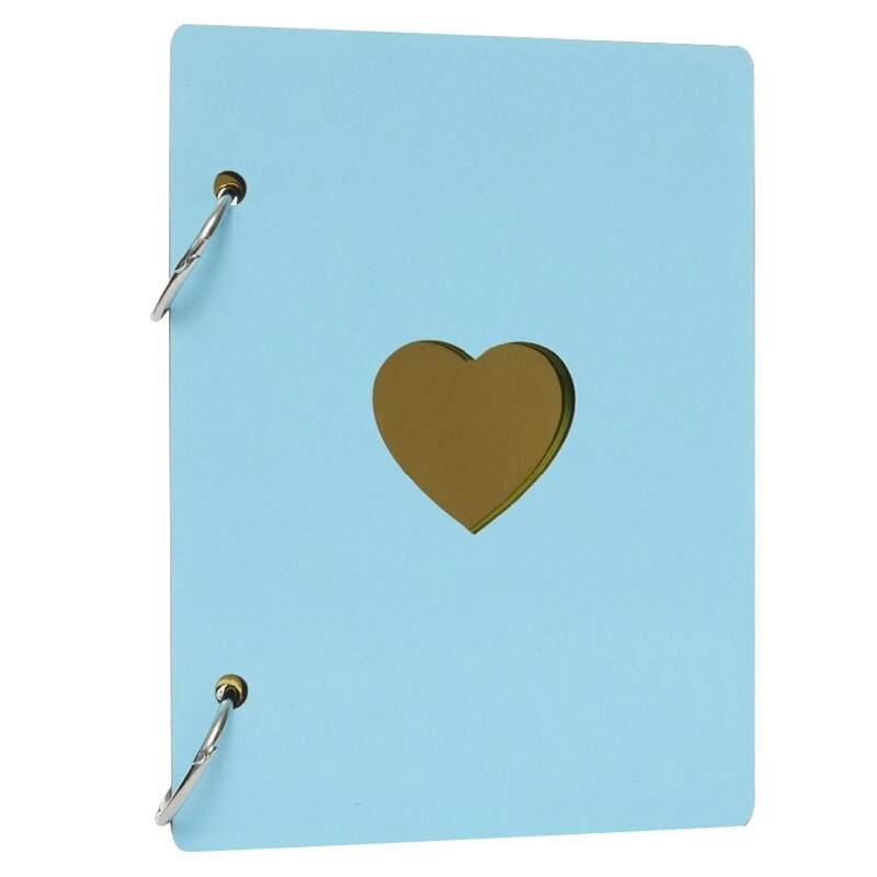 6-inch love wooden album collector's edition retro handmade album youth graduation photo commemorative album: blue