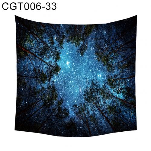 Tapisserie arbre forêt étoile ciel tournesol tenture murale tapisserie tapis toile de fond décor mur tissu tapisseries macramé: CGT00633 130x150cm