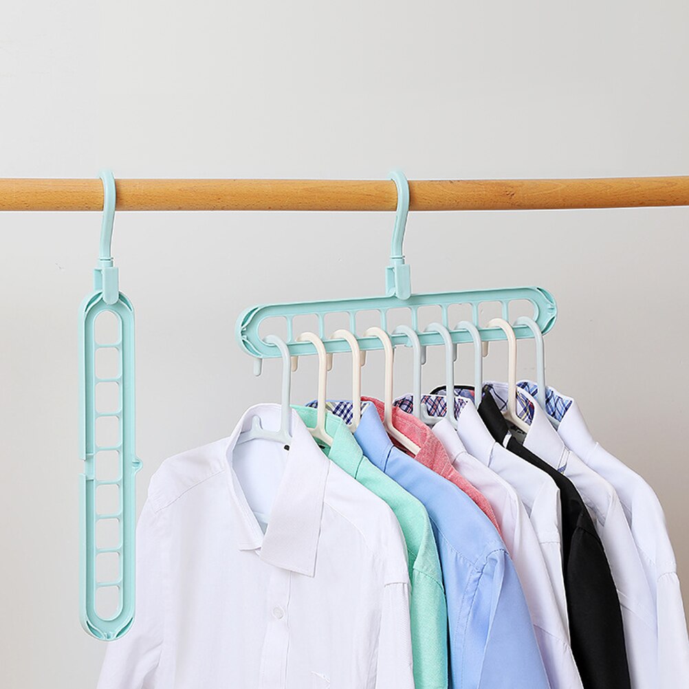 Multi-Functional Clothes Hangers Portable Folding 9 Holes Travel Hangers Closet Space Saving Folding Drying Rack
