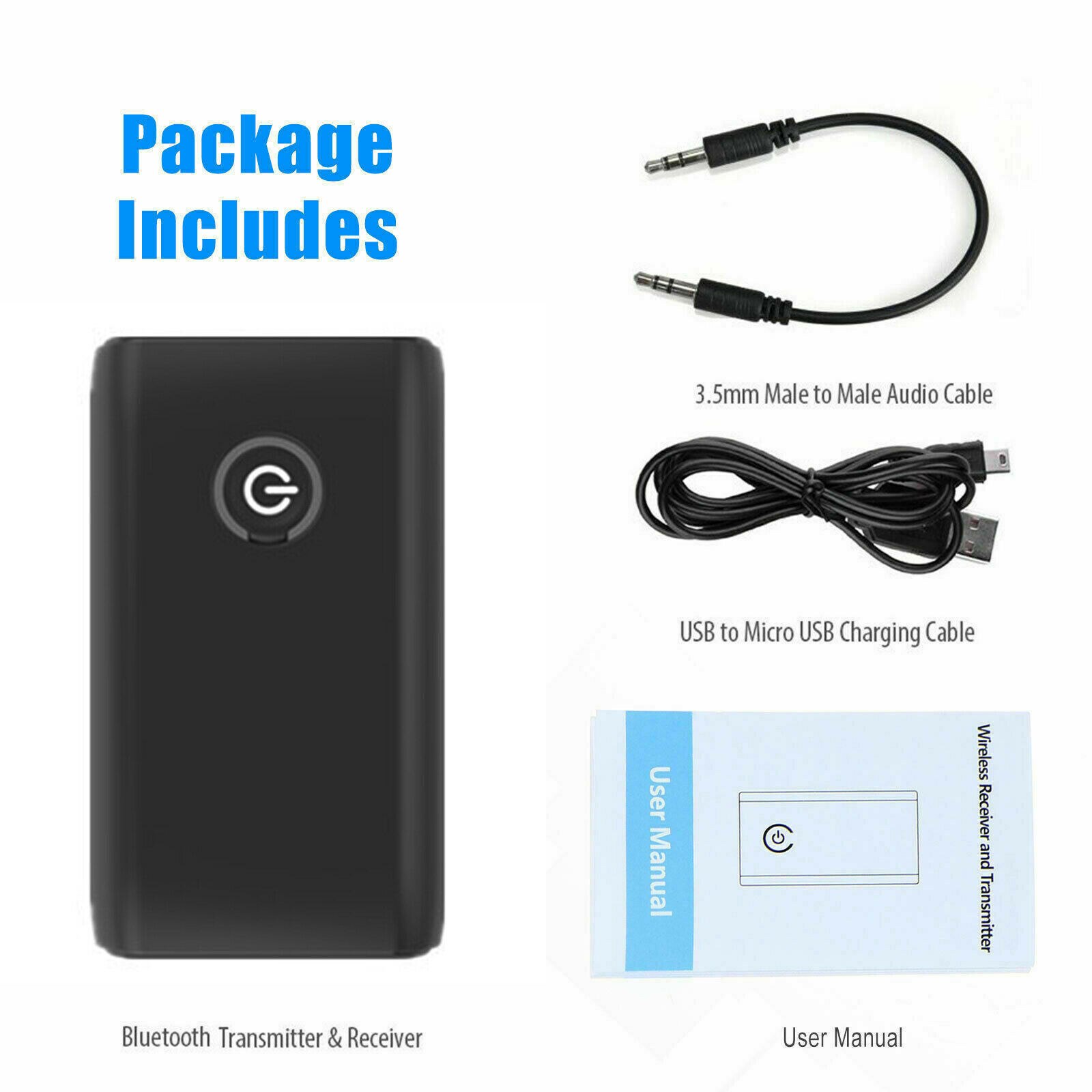 The B10S bluetooth 5.0 bluetooth transmitter receiver 2-in-1 3.5MM computer TV speaker is applicable