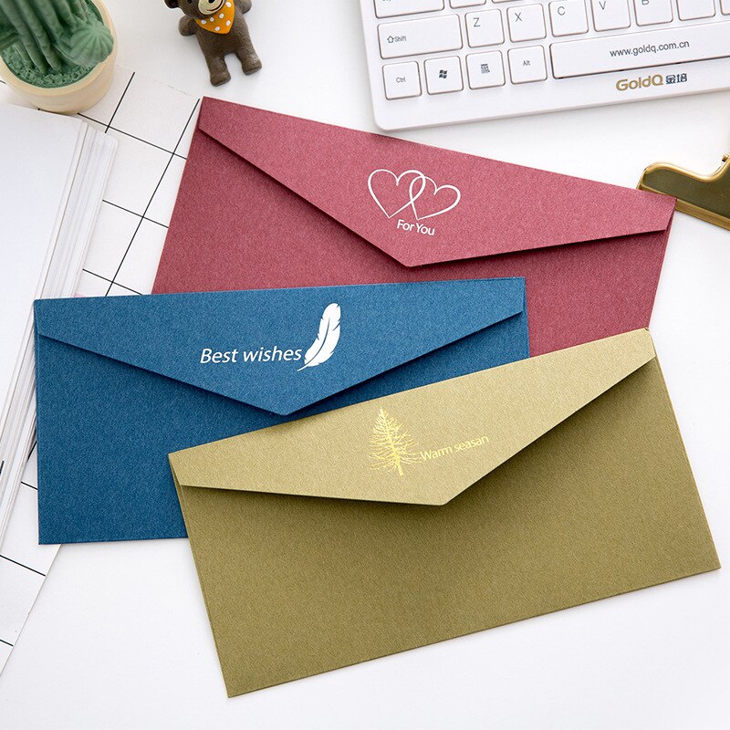 Sobre Vintage en blanco para postales, papel de papelería para Carta, escuela, oficina, boda, , , sobres de papel Kraft, 1 ud.