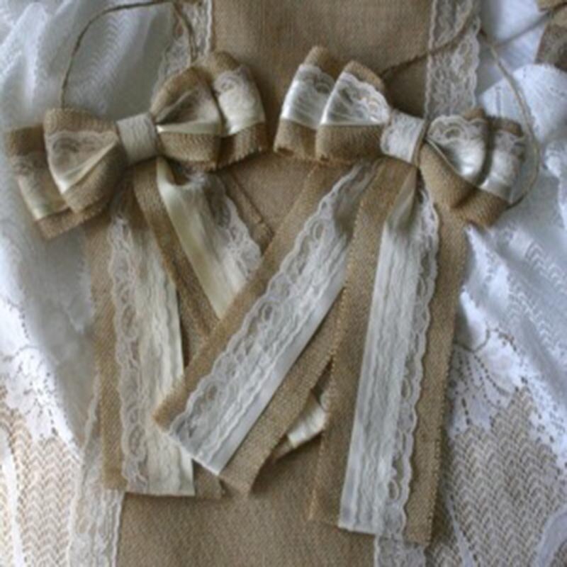 1 Pc DIY Natural Jute Burlap Lace Ribbon Rustic Vintage Wedding Decor Hessian Jute Roll Merry Christmas Party Supplies DIY