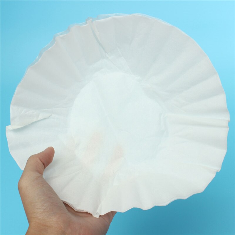 50pcs/Set White Coffee Filters Single Serving Paper for Coffee Machine 24CM White Filter Paper Cake Cup Coffee Filter Paper Bowl