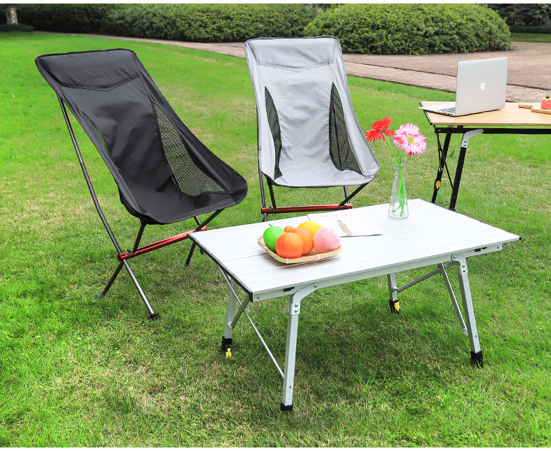 Outdoor Camping Vissen Folding Maan Stoelen Aluminium Vissen Stoel Voor Camping Wandelen Picknick Bbq Strand Stoel Krukken