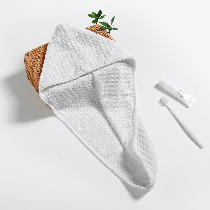 Sterk Absorberend Wafel Haar Droog Cap Vlakte Droog Haar Handdoek Magie Haar Droog Cap Tulbanden Voor Vrouwen Handdoeken Handdoeken badkamer