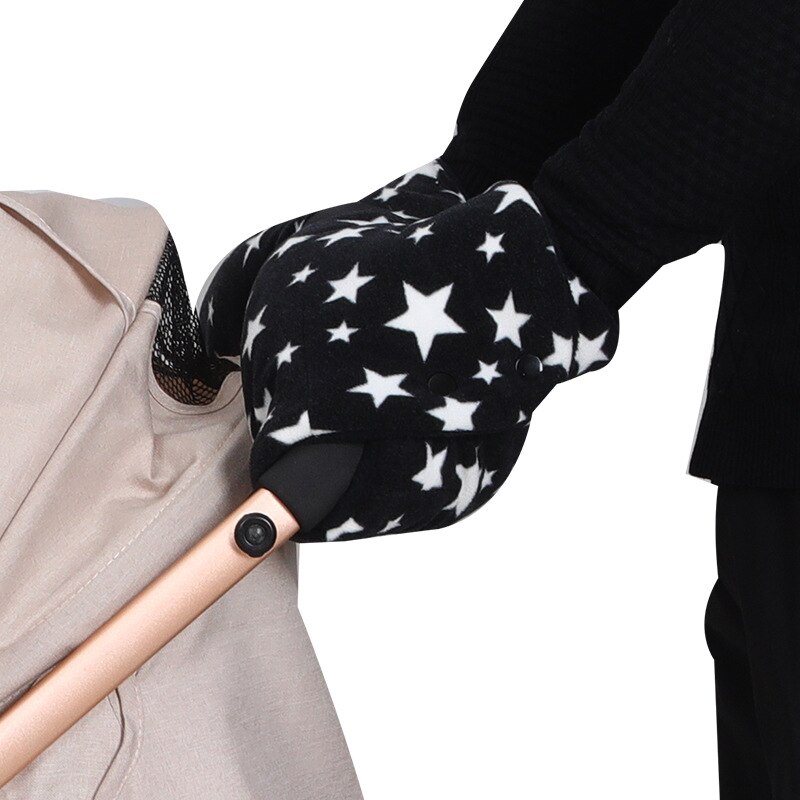Baby Stroller Gloves Winter Pram Hand Muff Waterproof Pram Accessory Mitten Baby Buggy Clutch Cart Thick Gloves: 53x25cmTI974