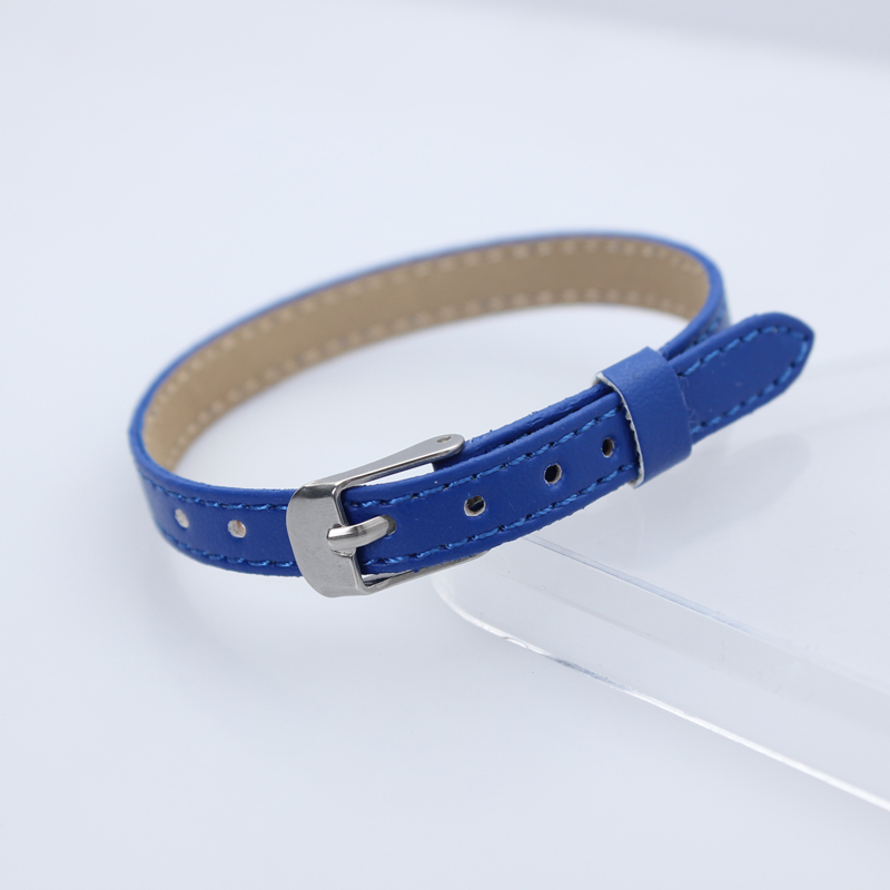 Nueva pulsera de cuero PU de 8mm para dijes deslizantes, pulsera con letras, Collar para mascotas, accesorios DIY, fabricación de joyas para mujer: Gris
