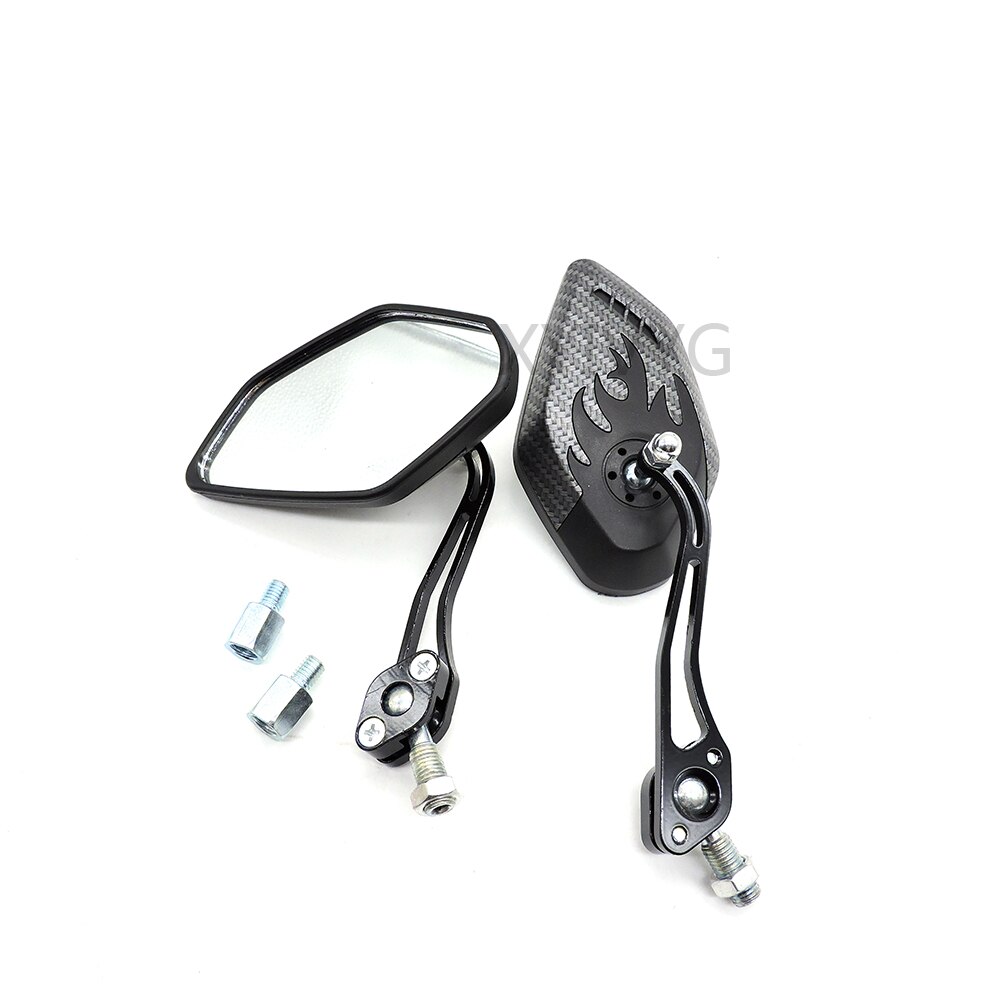 9 colores plano espejo 8mm 10mm tornillos Universal espejo retrovisor de motocicleta aleación de aluminio varilla + carcasa de plástico: Snake