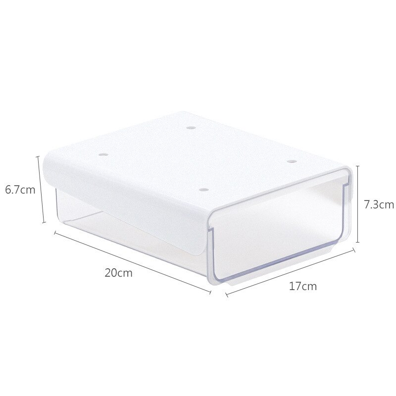 Cajones de almacenamiento para debajo del escritorio, cajonera Invisible pequeña para dormitorio, organizador de papelería para oficina en casa: white