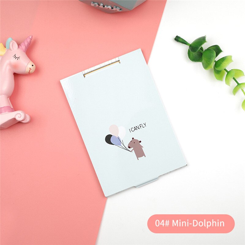 Mini ultradunne make-upspiegel opvouwbare rechthoekige zakspiegel cosmetische spiegel bureau compacte zak kappersspiegel: 04