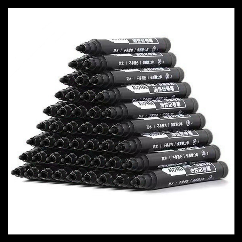 Rotuladores a base de aceite impermeables, tinta negra, azul y roja para vidrio, Metal, papelería, arte, dibujo, suministros escolares de oficina, 5-50 Uds.: plum