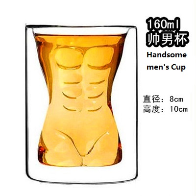 Nette Weihnachten Baum Becher Doppel Zauberstab Glas Kaffee Tassen mit Silocone Deckel Schneeflocke Stern Weihnachten Wein Tee Milch Wasser Becher: M 160ML
