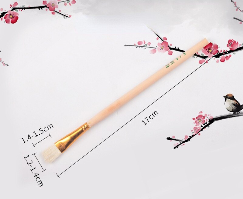 Ceramic Painted Wool Brush Solid Wood Pen Soft Head Sweeping Brush Ceramic Gold Painting Craft Paint Brush Painting Tool: 1pcs No.3