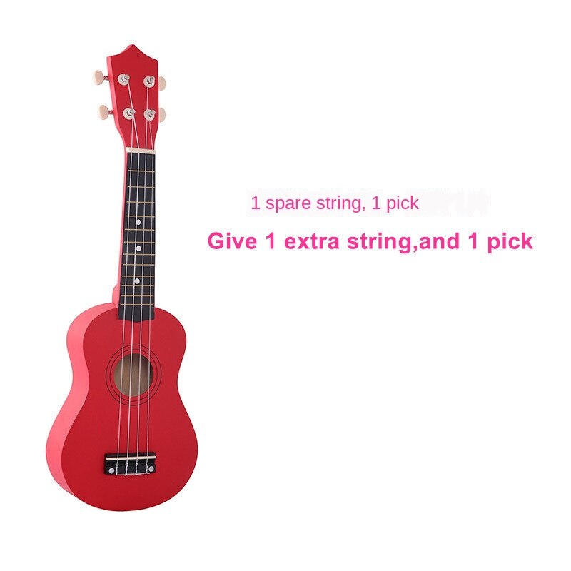 21 Inch 16 Colors Ukulele Guitar Wooden Ukulele Musical Guitar Musical Instruments for Beginners Childrens: red