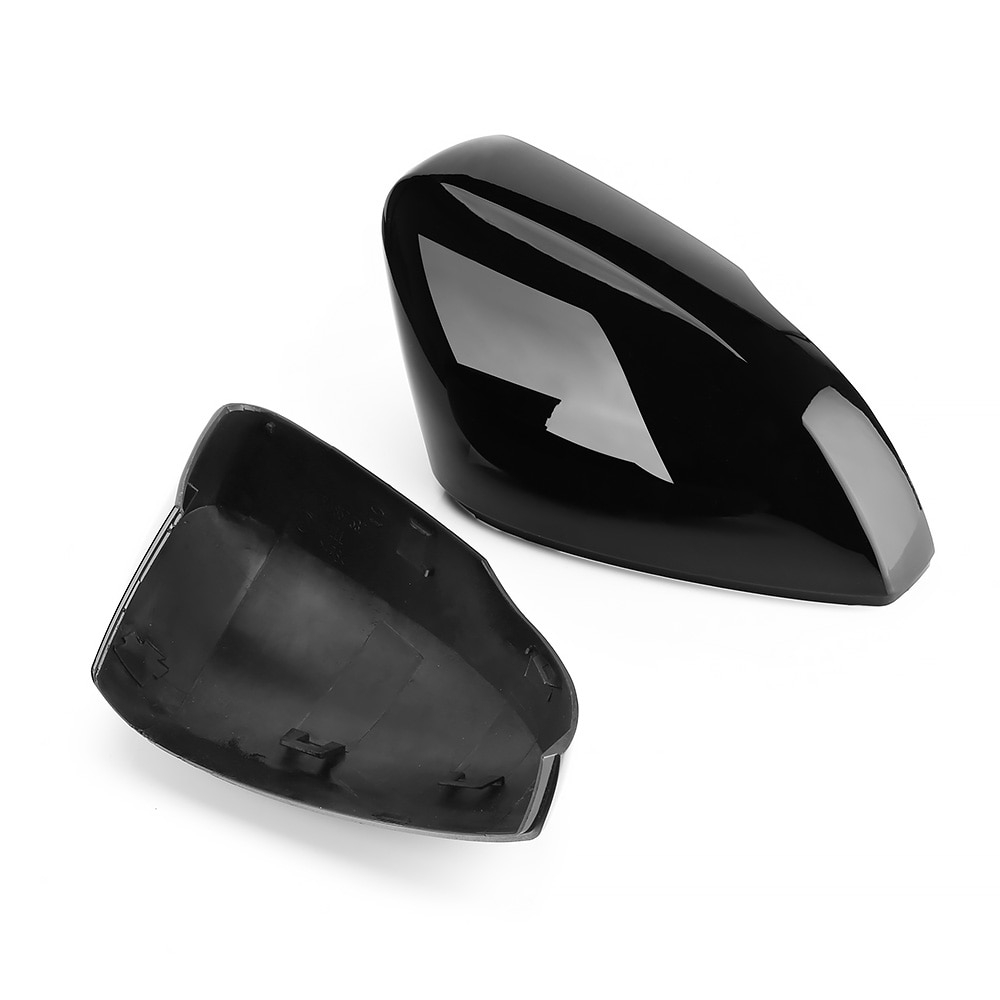 2 pièces pour Volkswagen VW Polo MK5 6R 6C avec indicateur ABS couvercle de rétroviseur latéral capuchons de remplacement garniture de coque noir