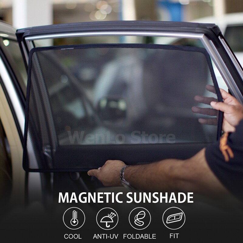 WENLO 2Pcs Magnetic Car Front Side Window Sunshade For Mazda CX-3 CX-4 CX-5 CX-7 CX-8 CX-9 CX 3 4 5 7 8 9 sun protector curtain
