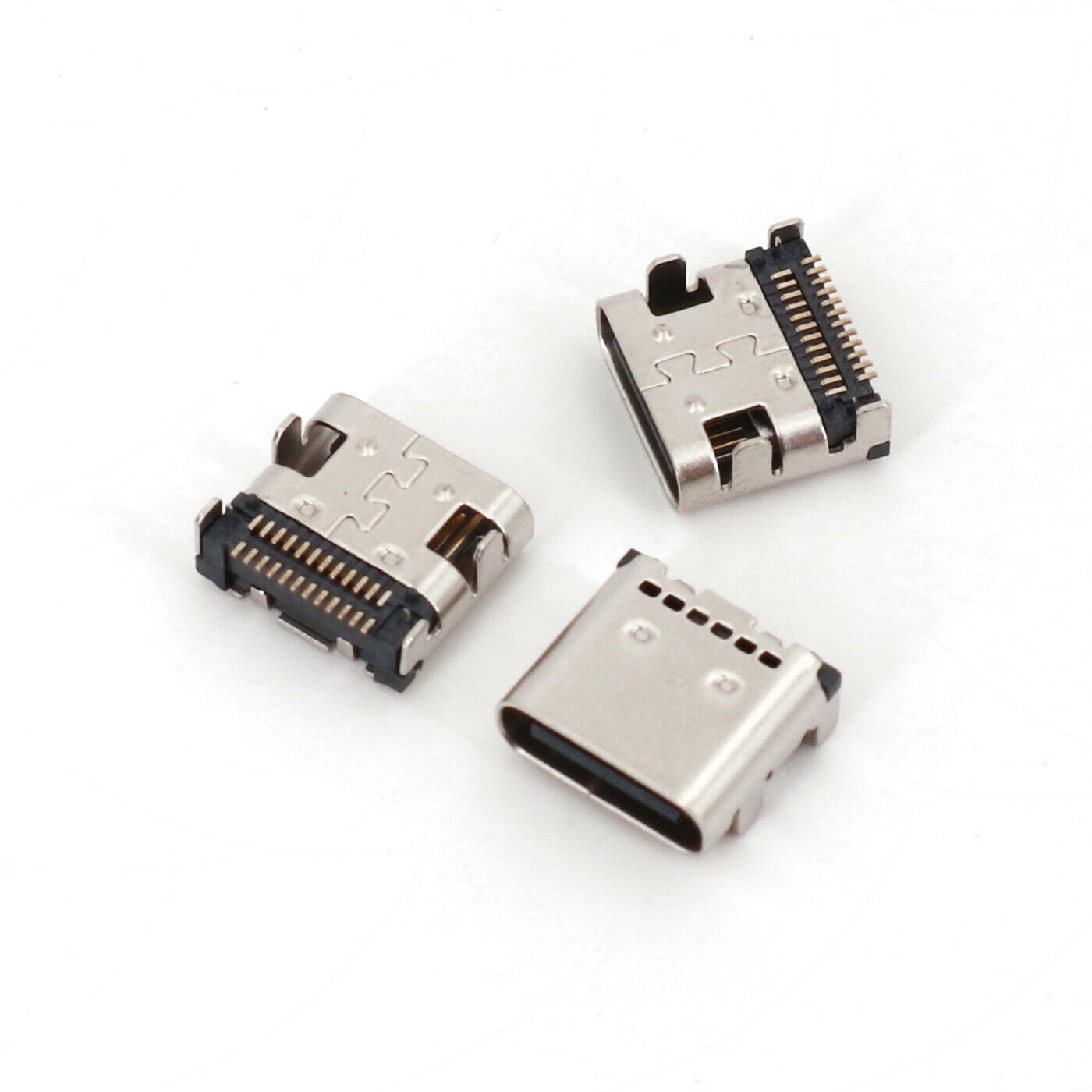 Enchufe hembra tipo C SMT para teléfono móvil, conector PCB de puerto de datos de carga, 10 piezas, 24 Pines, USB 3,1