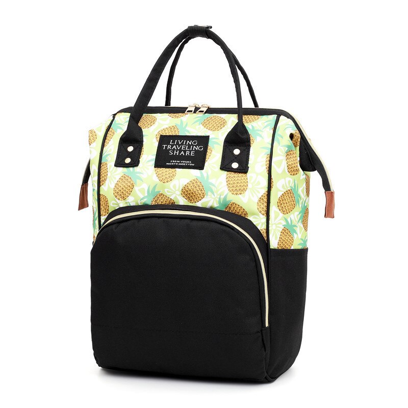 Luiertas Stijl Koreaanse Stijl Multi-Functionele Grote-Volume Rugzak Tas Verpleging Aanstaande Mother 'S Tas: 3389 Black and White with Pattern
