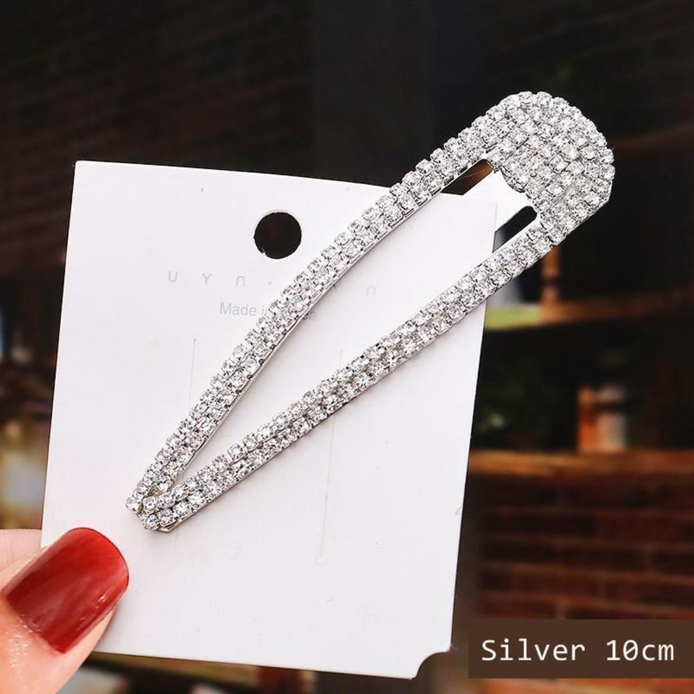 Golden Metal Hairpin Diamond Drip Geometry Crystal... – Grandado