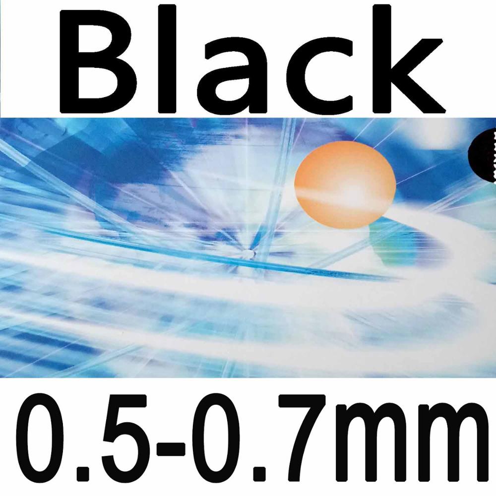 Originele Dawei 388D-1 lange pips-out tafeltennis pingpong rubber met spons: black 0.5-0.7mm