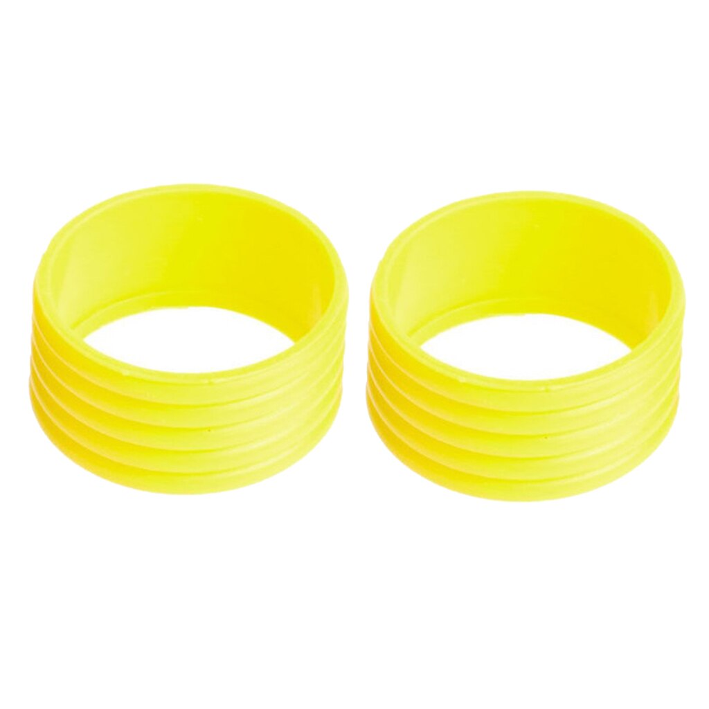 2 Lot Siliconen Tennisracket Grip Fix Handvat Verzegelde Loop Cover Uiteinden Ringen: Yellow