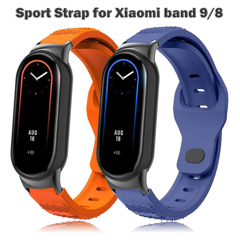 Siliconen band voor Xiaomi Mi Band 9 8 SmartWatch Ademende sportarmband Vervanging polsband voor MiBand 9 8NFC 8 horlogeband