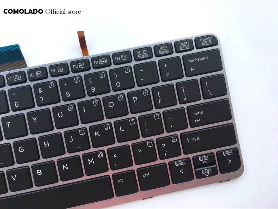 US Backlit Laptop Keyboard For HP EliteBook FOLIO 1020 G1 1030 G1 Black US Layout