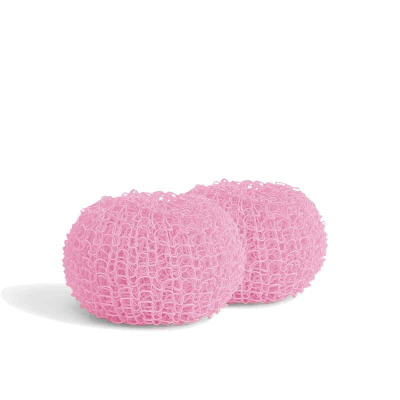 Nano piłka stalowa szczotka druciana piłka sprzątanie kuchni zmywanie naczyń wełna stalowa podkładka robić czyszczenia kolorowy uchwyt robić szorowania: różowy Brush piłka