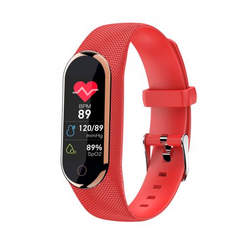 M8 slimme horloges voor dames, fitnessarmband,  ip68 slimme horloges voor heren, hartslagmeter met bloeddruk-activiteitsarmband: Rood