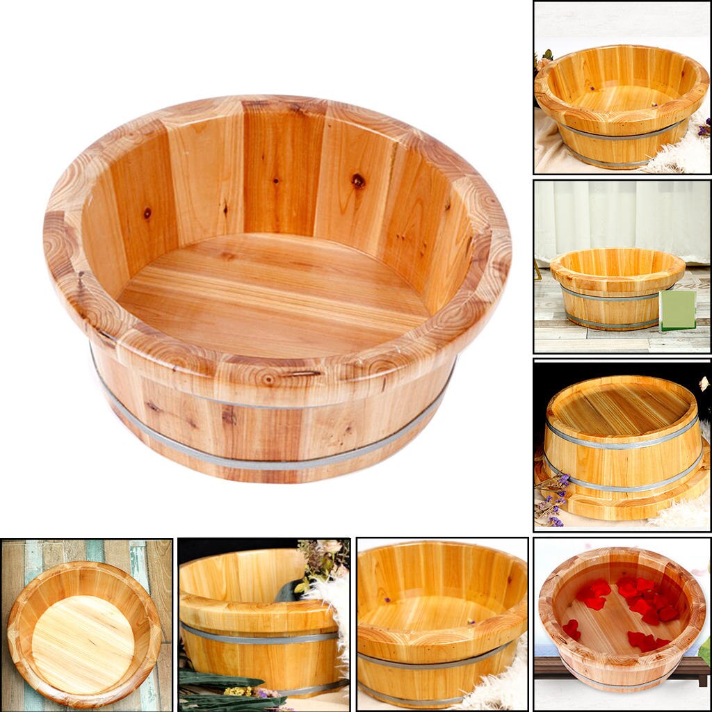 Bassin de pieds en bois, seau de bain de pieds, baril de lavage, pédicure, bain de pieds à la maison