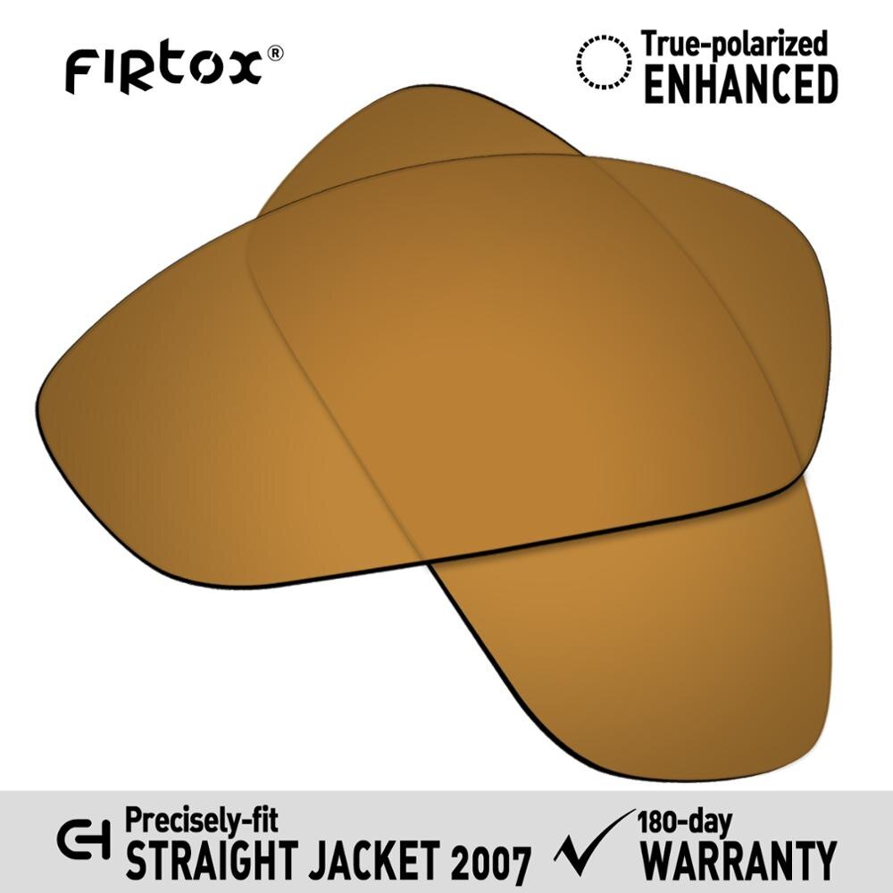 Firtox true  uv400 polariserede linser erstatning for-oakley straight jacket 2007 solbriller (kun kompatibel linse) - flere: Bronze gylden