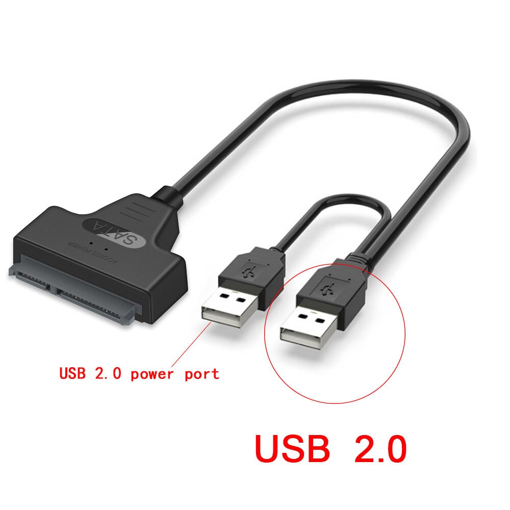 Usb Sata Kabel Sata 3 Naar Usb 3.0 Adapter Computer Kabel Connectoren Usb Adapter Sata Kabel Ondersteuning 2.5 Inch Ssd hdd Harde Schijf: 22CM / USB 2.0 with 2.0