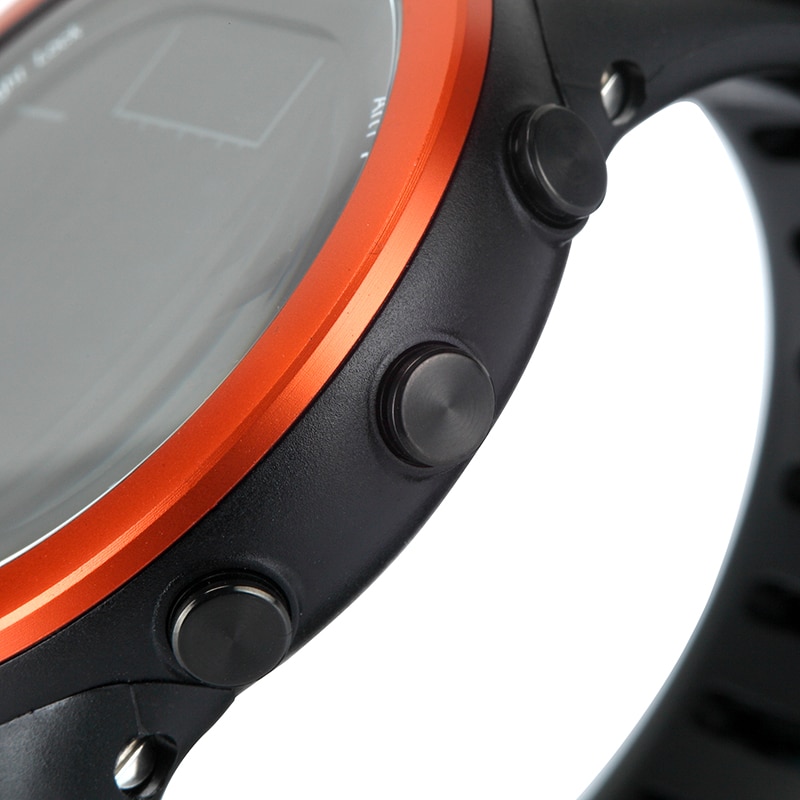 SUNROAD Men's Sports Digital Watch FR720A Hiking Barometer Altimeter Thermometer Weather Forecast Waterproof Watches (Orange)