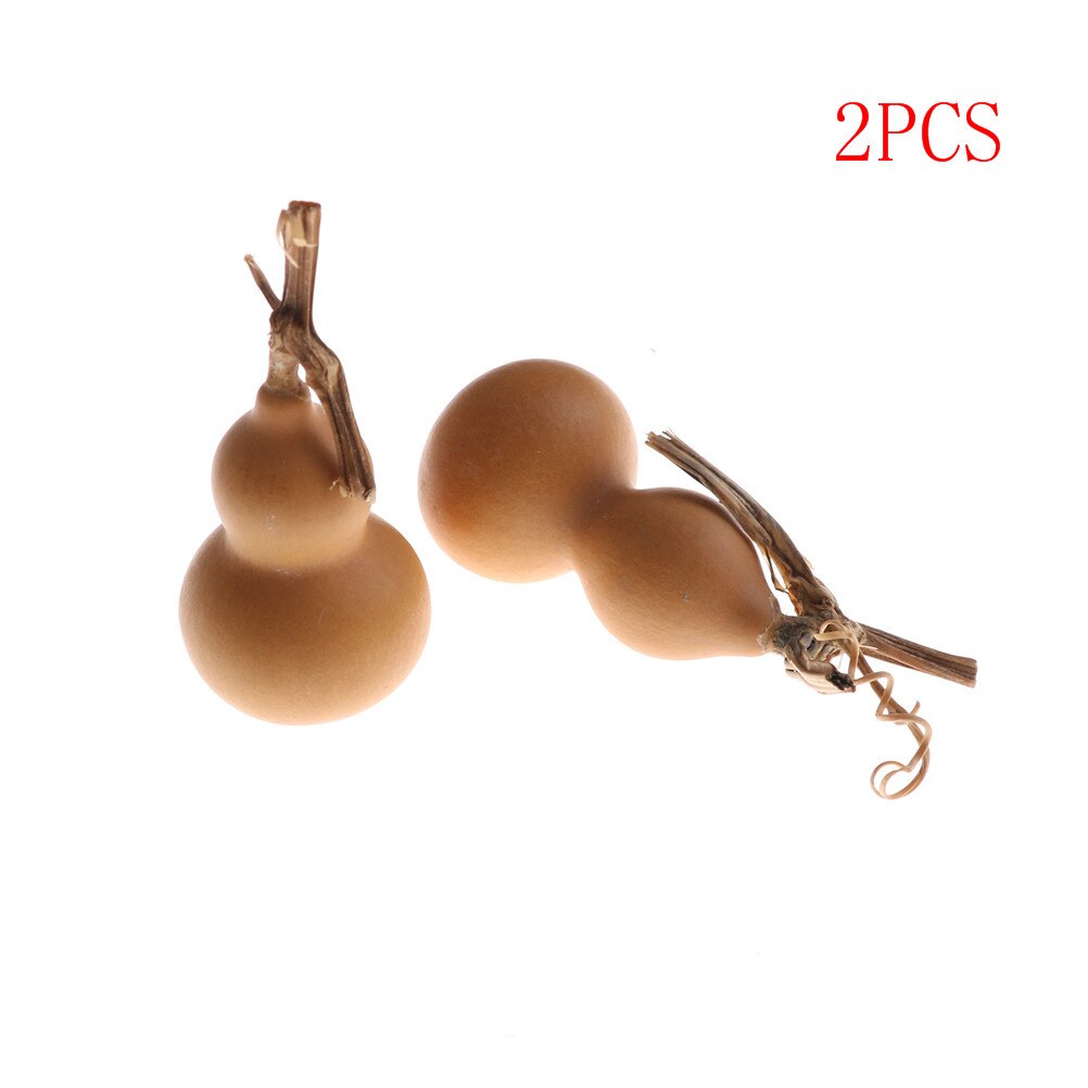 2pcs Natural Random Dry Gourd Crafts Arts Collection Mini Bottle Gourd Dried DIY Doodle Carving Hanging Toys