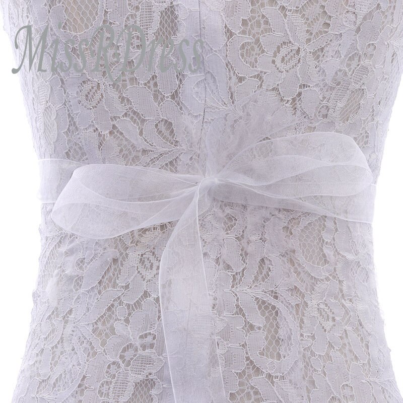 Missrdress Steentjes Wedding Riem Sash Hand Kralen Bridal Belt Rose Gold Crystal Bridal Sash Voor Wedding Party Jurken JK827: white organza