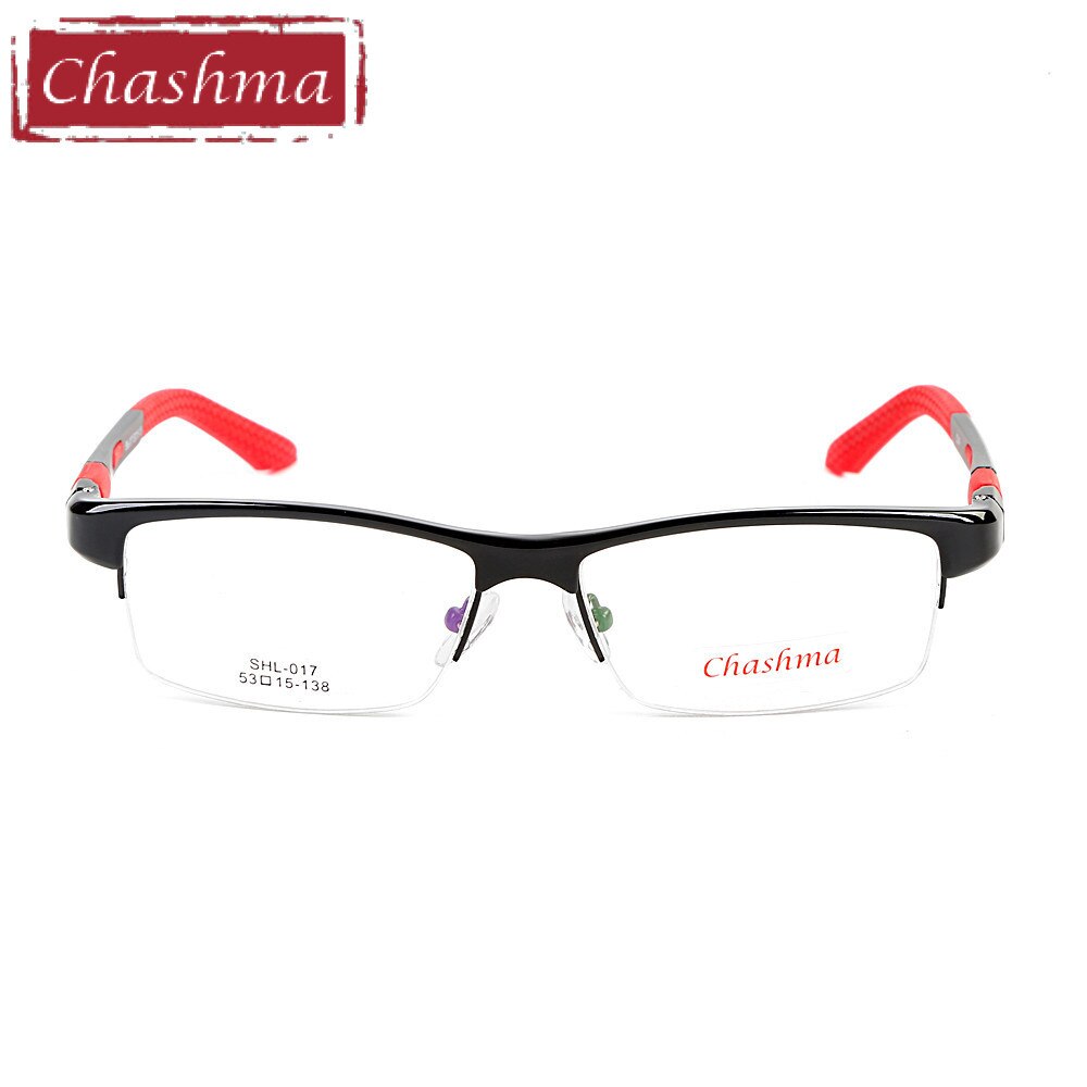 Chashma TR90 Rahmen Aluminium Magnesium Tempel Frühling Scharnier Halb Rand Brillen Sport Stil Gläser Rahmen für Männer