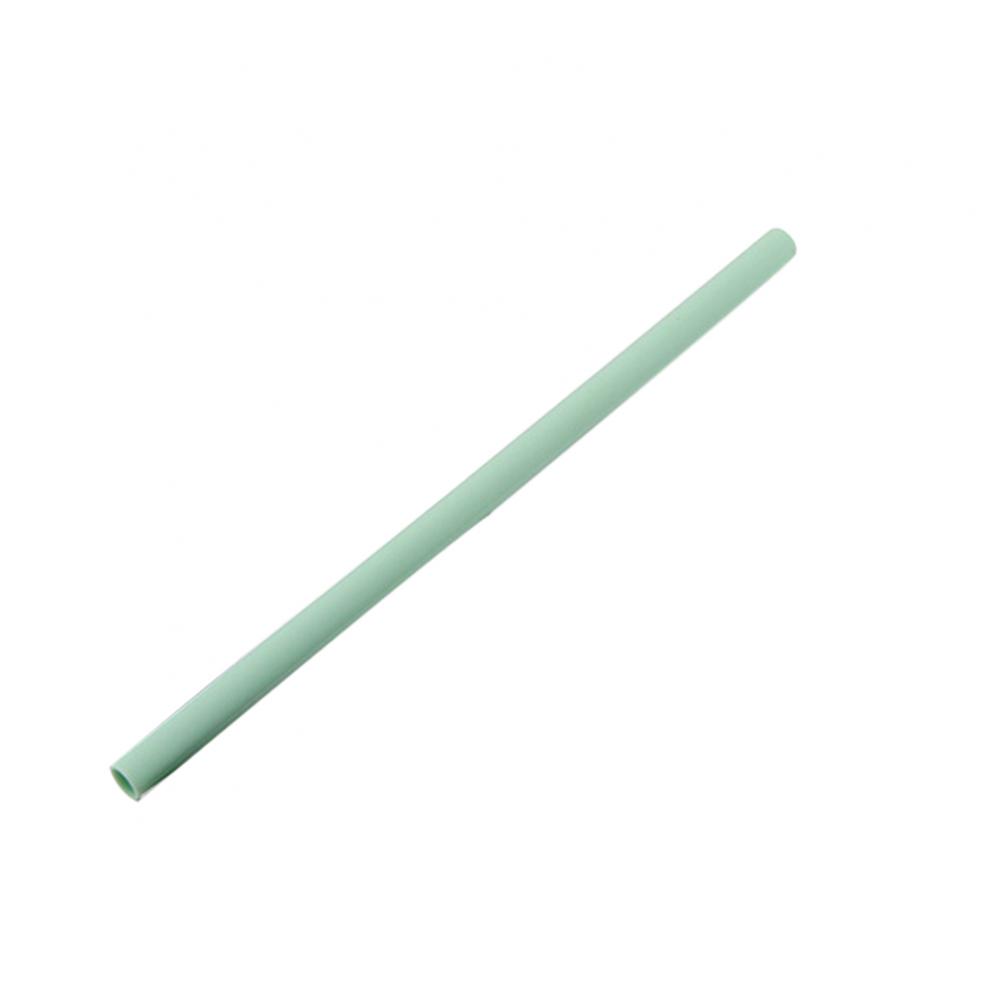 Tubo de pajita de silicona para beber, portátil, reutilizable, de viaje: Green