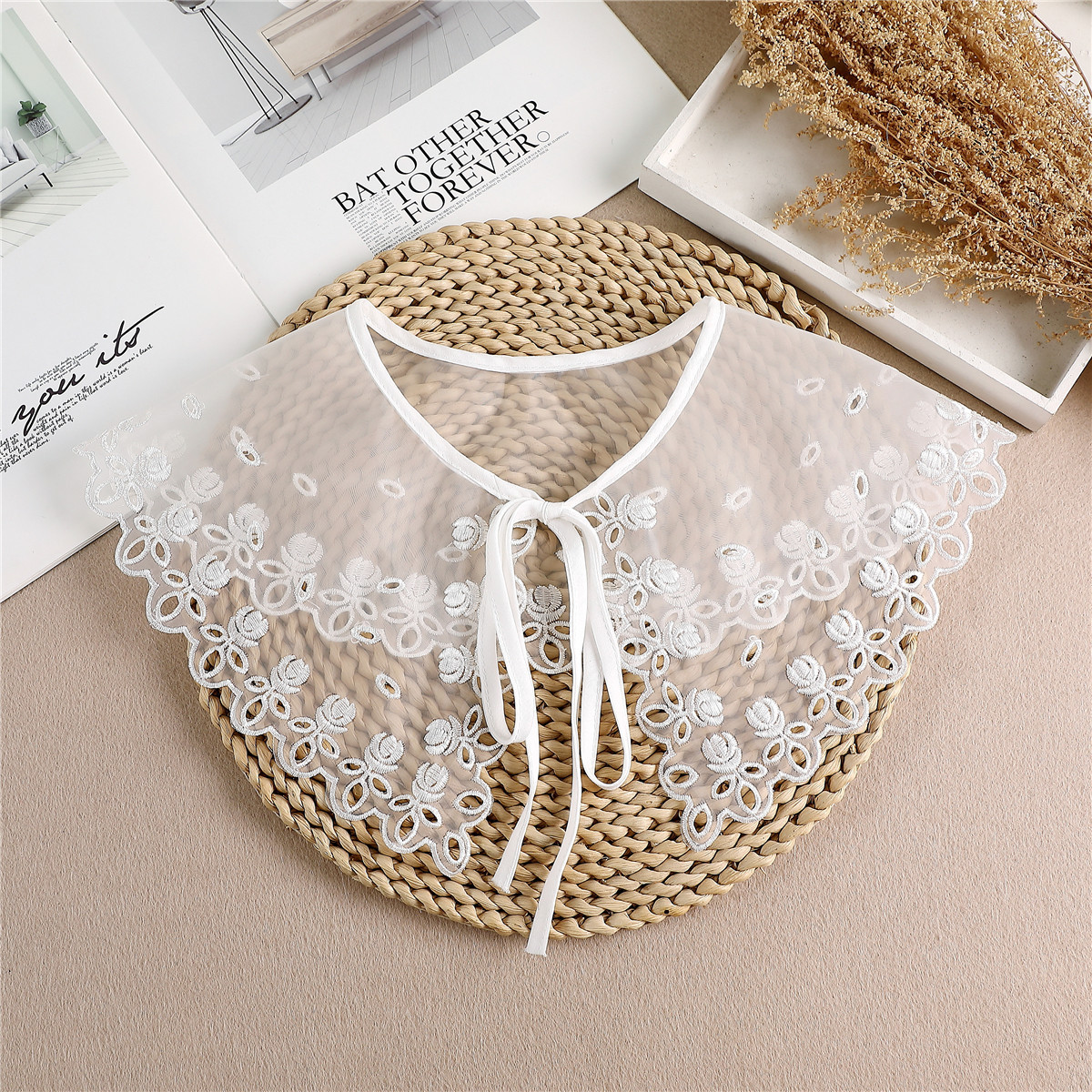 2022 Vrouwen Nep Kraag Afneembare Revers Ketting Dames Valse Kraag Blouse Top Faux Col Half-Shirt Kleding Accessoires: white E