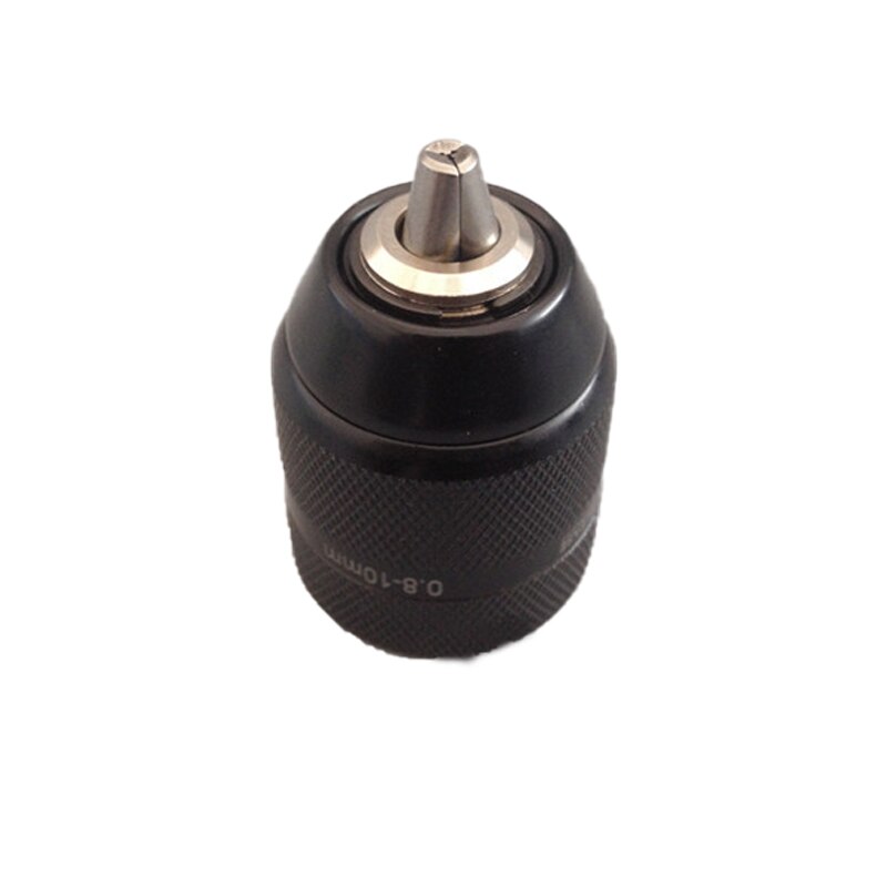 Metal Keyless 0.8-10mm 3-Jaw 3/8-24UNF Drill Chuck Quick Change Adapter SDS-Plus Shank 1/4" Hex Square Fit Hammer Drill