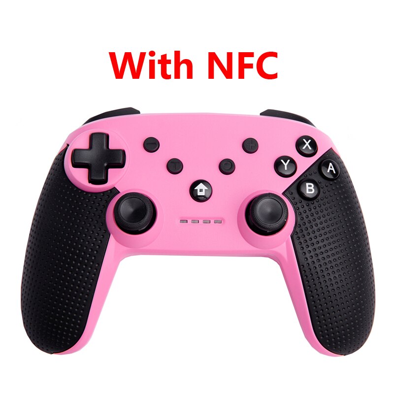 För nintend switch switch console joystick switch pro bluetooth wireless controller for nintend switch pro ns-switch pro nfc gamepad: Rosa nfc