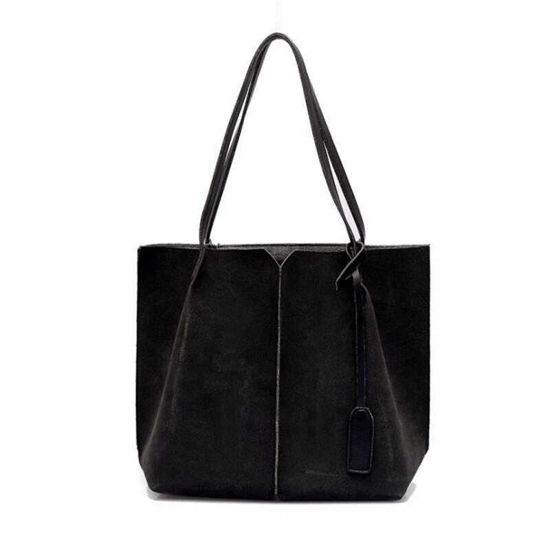 Alta qualidade bolsas de camurça feminina de couro macio 2 pçs bolsas definir bolsas de ombro feminino grandes sacolas casuais l8-421