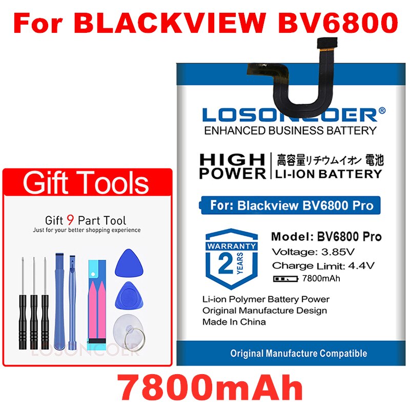 12000 mah  v636468p u536174p v575868p bv7000 batteri för blackview  bv7000 pro  bv6000 bv6000s bv8000 bv9000 pro  bv9500 bv6800